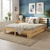 Homestyle4u Drevená posteľ 140x200 s 2 zásuvkami Prírodná Náhľad obrázku produktu 24