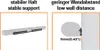 Two diagrams illustrating product features: stable support and low wall distance. Produktbild-Vorschau