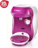 A close-up studio shot of a purple and white Bosch Tassimo capsule coffee machine. Produktbild-Vorschau
