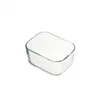 A clear glass container on a white background. Produktbild-Vorschau