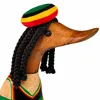 Tokoindah Holzente Rasta 25 cm mit Dreadlocks, Deko & Produktbild-Vorschau 3