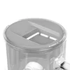 Close-up of the lid of a clear plastic container with a gray insert. Produktbild-Vorschau