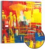DEQORI Hybrid Leinwand Bild 50x50 cm 'Feuerwerk der Farben' Produktbild-Vorschau 1