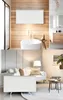 Collage of a bathroom and a living room, both featuring a white electric heater. Náhľad obrázku produktu
