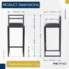 Product dimensions diagram for bar stools. Voir les images du produit