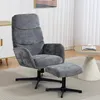 HOMCOM relaxfauteuil met voetenbank, tv-stoel met hoge Productafbeelding-voorbeeld 2