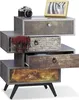 Relaxdays Vintage Kommode 4 Schubladen, originelles Produktbild-Vorschau 1