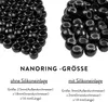hair2heart Nanoringe #1 Schwarz mit Silikoneinsatz für Produktbild-Vorschau 7