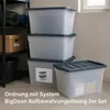 BigDean 3x 60 L Aufbewahrungsbox mit Deckel groß Budget Produktbild-Vorschau 8