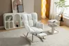 Weiß Teddy Plüsch Lounge-Sessel Babyschaukelstuhl Produktbild-Vorschau 2