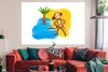 MuchoWow® Poster Affe - Strand - Palme - Meer 180x120 cm - Produktbild-Vorschau 2