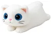 Plüsch Maskottchen Kuscheltier Katze Große Augen Weiß 45cm Produktbild-Vorschau 1