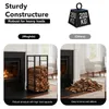 A comparison of a sturdy firewood rack versus a flimsy one, highlighting the sturdiness of the product. Produktbild-Vorschau