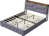 A bed frame with a headboard and storage drawers, shown from a diagonal angle. Náhľad obrázku produktu