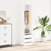 vidaXL Šatníková skriňa so zásuvkami biela 50x50x200 cm Náhľad obrázku produktu 2