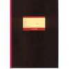 A black notebook with a red and yellow label on the front. Anteprima dell’immagine prodotto