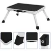 A white and black single-step stool with foldable legs. Anteprima dell’immagine prodotto