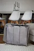 WENKO Wäsche Korb Sammler Box Sack Sortierer TRIO Grau 130 Produktbild-Vorschau 8