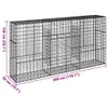 vidaXL Gabion z pokrywą 300x50x150 cm Ocynkowane żelazo Podgląd zdjęcia produktu 6