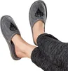 Filz Hausschuhe Damen – Hüttenschuhe mit Stickerei – Grau – Produktbild-Vorschau 11
