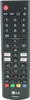 A black LG remote control is shown against a light gray background. Podgląd zdjęcia produktu