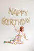 Ballon Girlande Happy Birthday 340x35cm Schriftzug Beige Produktbild-Vorschau 2
