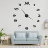 KIK KX7845 Designové 3D nalepovací hodiny 120cm černá Náhľad obrázku produktu 11
