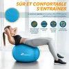 TRESKO Gymnastikball (Blau, 85cm) mit Pumpe Fitnessball Produktbild-Vorschau 2