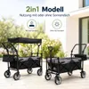 BigDean Bollerwagen faltbar mit Dach, 105L, 100kg, Produktbild-Vorschau 3