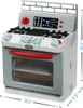 A toy oven with dimensions shown. Podgląd zdjęcia produktu