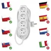Prodlužovací kabel 5 m / 4 zásuvky / bílý / PVC / 1 mm2 Náhled obrázku produktu