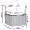 7-tlg. Garten-Sofagarnitur mit Kissen Beige Poly Rattan Produktbild-Vorschau 10