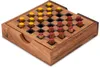 Dáma - dřevěná strategická hra se žlutou a červenou dámou Náhled obrázku produktu 2