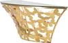Wandkonsole "Schmetterlinge" in Gold – Halbrunde Konsole Produktbild-Vorschau 2