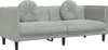vidaXL Canapé 3 places avec coussins gris clair velours Voir les images du produit 1