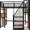 Wielofunkcyjne łóżko loftowe Sweiko 90 x 200 cm, metalowe Podgląd zdjęcia produktu 8