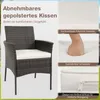 4 Gartenstühlen aus Rattan, Sessel für den Außenbereich mit Produktbild-Vorschau 4
