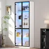 LED Vitrine Hochschrank Standvitrine mit LED-Beleuchtung Produktbild-Vorschau 5