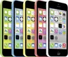 A row of five colorful iPhones. Produktbild-Vorschau