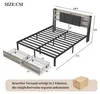 CDGlobal Metallbett Doppelbett 140x200cm mit USB, Produktbild-Vorschau 7