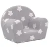 vidaXL Detská pohovka Light Grey s hviezdami Soft Plush Náhľad obrázku produktu 2