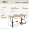 Table de bureau Paisley 120x50x73,5cm - Bois clair Voir les images du produit 6