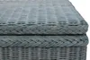 A close-up view of the woven texture of a blue laundry sorter. Produktbild-Vorschau