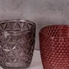4er Set Windlicht H7,5cm Glas Rosa Rot Teelichthalter Produktbild-Vorschau 3