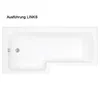 Raumspar Badewanne SYNA mit Duschzone 150 x 85/70 x 40 cm, Produktbild-Vorschau 4