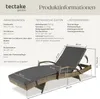 Hliníkové ratanové lehátko Océane - přírodní Náhled obrázku produktu 5