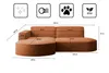 A diagram showing the dimensions of a sectional sofa. Produktbild-Vorschau