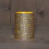Cylinder glas met sterren 10led warm wit d9hx12 cm Productafbeelding-voorbeeld 3