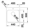 Blanco Supra 400 - Zlewozmywak, 440x500 mm, stal nierdzewna Podgląd zdjęcia produktu 4