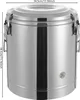 A stainless steel insulated food container with dimensions indicated. Produktbild-Vorschau
